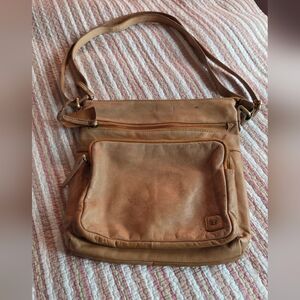 Wise Owl Leather Crossbody Bag Purse